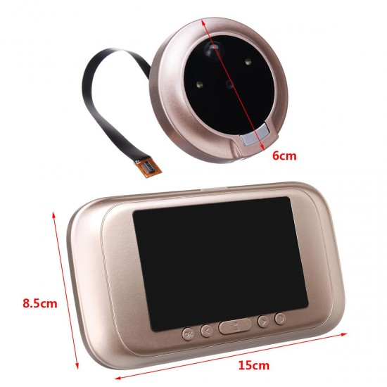 3.5 inch 720P Digital Door Bell Camera Video Doorbell Peephole Viewer Zoom Video Recorder