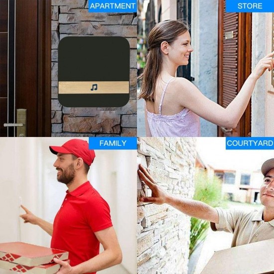 433MHz 52 Songs Adjustable Wirelss Chime Bell Ring EU US Plug for WiFi Smart Video Doorbell 433MHz 52 Songs Adjustable Wirelss Chime Bell Ring EU US Plug for WiFi Smart Video Doorbell