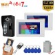 7 inch2 MonitorsWifi Wireless Fingerprint RFID Video Doorbell Intercom System with Wired AHD 1080PDoor Access Control System,Support Remote APP unlocking,Recording 7 inch2 MonitorsWifi Wireless Fingerprint RFID Video Doorbell Intercom System with Wired AHD 1080PDoor Access Control System,Support Remote APP unlocking,Recording