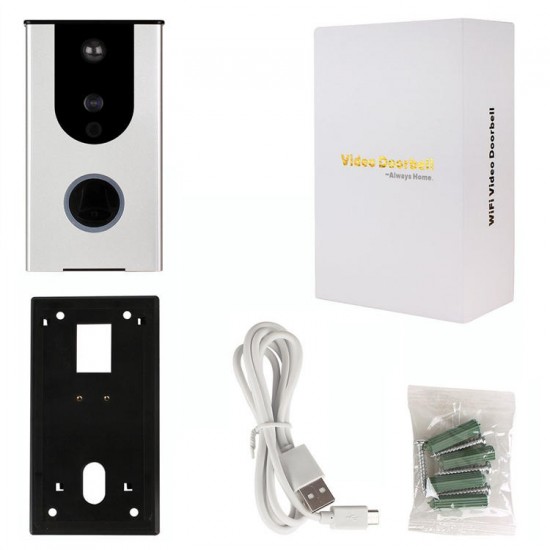 720P WiFi Video Doorbell IP65 Free Cloud Storage No Need Charge Within 8 Months PIR Motion Detection 720P WiFi Video Doorbell IP65 Free Cloud Storage No Need Charge Within 8 Months PIR Motion Detection