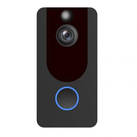 V7 1080P 2.4G WIFI Video Doorbell Support Cloud Storage APP Remote Control Low Power Smart Doorbell(Two-Way),Panoramic Wide Angle