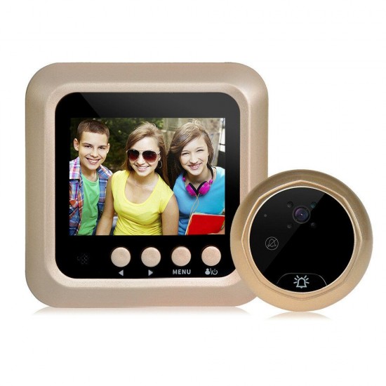 Digital Doorbell Eye 2.4 1080P Peephole Door Video Camera IR Night Vision Home