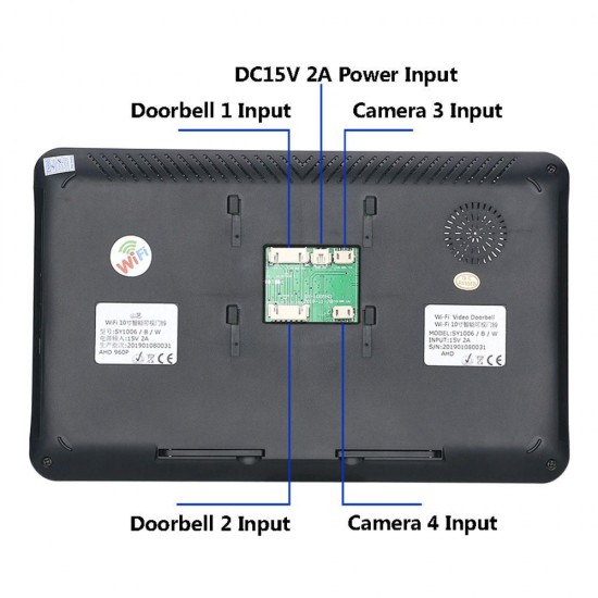 10 Inch Wired Wifi Video Door Phone Doorbell Intercom Entry System with IR-CUT AHD 720P 2 X Wired Camera Night Vision,Support Remote APP Intercom,Unlocking,Recording,Snapshots 10 Inch Wired Wifi Video Door Phone Doorbell Intercom Entry System with IR-CUT AHD 720P 2 X Wired Camera Night Vision,Support Remote APP Intercom,Unlocking,Recording,Snapshots