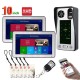 10 inch2 Monitors Wired Wifi Fingerprint IC CardVideo Door Doorbell Intercom System with AHD 720PDoor Access Control System,Support Remote APP Unlocking,Recording 10 inch2 Monitors Wired Wifi Fingerprint IC CardVideo Door Doorbell Intercom System with AHD 720PDoor Access Control System,Support Remote APP Unlocking,Recording