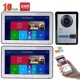 10 inch 2 Monitors Wired Wifi Video Door Phone Doorbell Intercom Entry System with AHD 720P Wired IR-CUT Camera Night Vision,Support Remote APP intercom,Unlocking,Recording