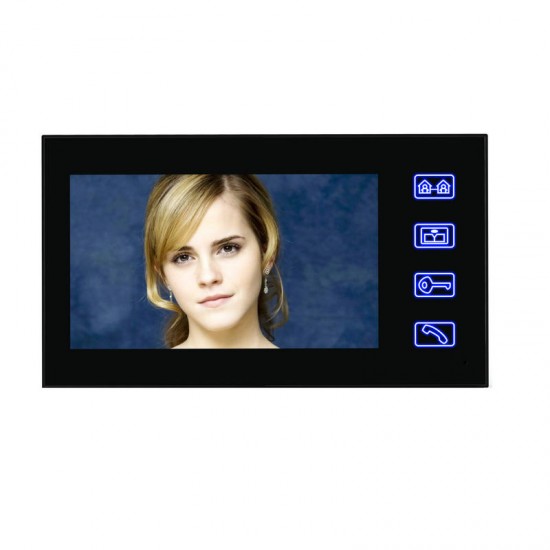 7 Inch Touch Key Wired Video Door Phone Video Intercom Doorbell System 1 Monitor 1 RFID IR-CUT Camera + Electric Magnetic Lock