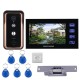 7 Inch Touch Key Wired Video Door Phone Video Intercom Doorbell System 1 Monitor 1 RFID IR-CUT Camera + Electric Magnetic Lock