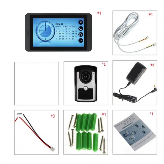 7 Inch Touch Wifi Wired Video Doorbell Video Camera Phone Remote Call Unlock Video Intercom 7 Inch Touch Wifi Wired Video Doorbell Video Camera Phone Remote Call Unlock Video Intercom