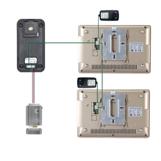 7 Inch Video Door Phone Doorbell Intercom Kit 1-camera 1-monitor Night Vision 7 Inch Video Door Phone Doorbell Intercom Kit 1-camera 1-monitor Night Vision