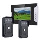 7 Inch Video Door Phone Doorbell Intercom Kit 2 Camera 1 Monitor Night Vision with 700TVL Camera 7 Inch Video Door Phone Doorbell Intercom Kit 2 Camera 1 Monitor Night Vision with 700TVL Camera