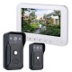 7 Inch Video Door Phone Doorbell Intercom Kits 2 Camera 1 Monitor Night Vision with 700TVL Camera 7 Inch Video Door Phone Doorbell Intercom Kits 2 Camera 1 Monitor Night Vision with 700TVL Camera