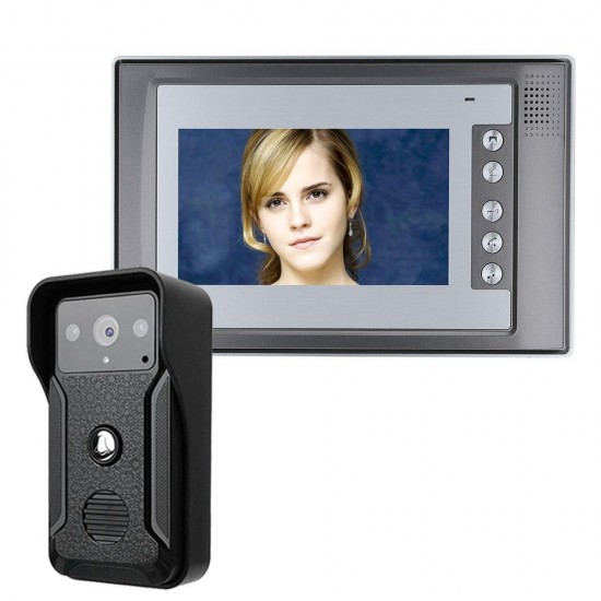 7 Inch Video Doorbell Intercom Kit 1-camera 1-monitor Night Vision Doorbell 7 Inch Video Doorbell Intercom Kit 1-camera 1-monitor Night Vision Doorbell