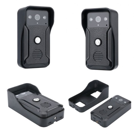 7 Inch Video Phone Doorbell Intercom Kit 1-camera 1-monitor Night Vision with 700TVL Camera