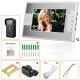 7 Inch Wired Video Door Phone Doorbell Intercom Kit 1-camera 2-monitor Night Vision Doorbell