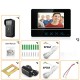 7 Inch Wired Video Doorbell Intercom Kit 1-camera 2-monitor Night Vision Doorbell