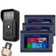 7 inch 3 Monitors Wired /Wireless Video Phone Doorbell Intercom Entry System with HD 1080P Wired Camera Night Vision,Support Remote APP intercom,Unlocking,Recording 7 inch 3 Monitors Wired /Wireless Video Phone Doorbell Intercom Entry System with HD 1080P Wired Camera Night Vision,Support Remote APP intercom,Unlocking,Recording
