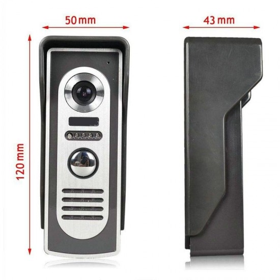 7 inch Record Wired Video Door Phone Doorbell Intercom System with AHD 1080P Camera