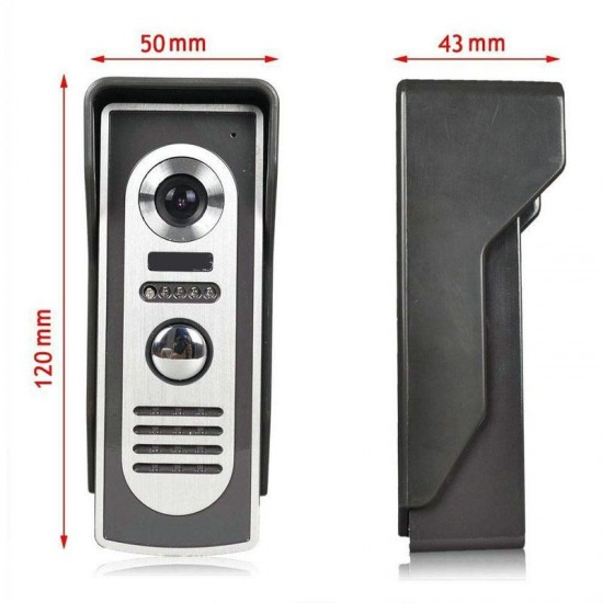 7 inch Record Wired Video Door Phone Doorbell Intercom System with2Pcs AHD 1080P Camera