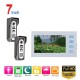 7 inch Record Wired Video Door Phone Doorbell Intercom System with2Pcs AHD 1080P Camera