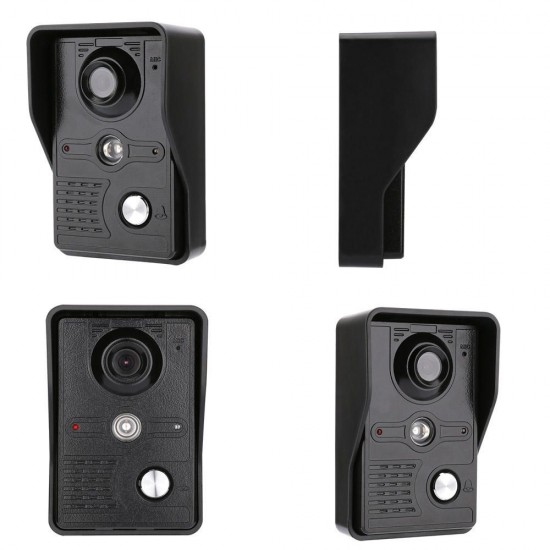 7 inch Record Wired Video Door Phone Doorbell Intercom System with2Pcs AHD 1080P Camera White Video Intercom System Kit