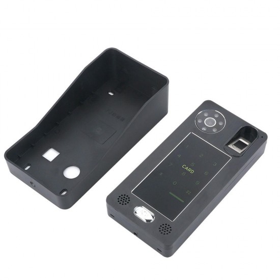 7 inch Record Wired Video Door Phone Doorbell Intercom System withFingerprint RFIC Card AHD 1080P Camera Door Access Control System