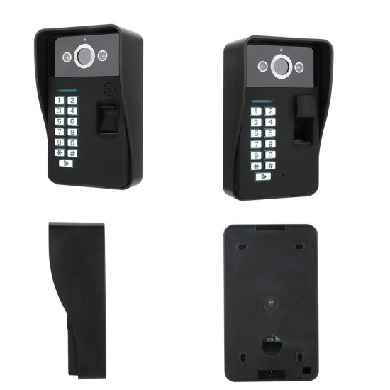 7 inch Record Wired Video Door Phone Doorbell Intercom System withFingerprint RFID AHD 1080P Camera Door Access Control System