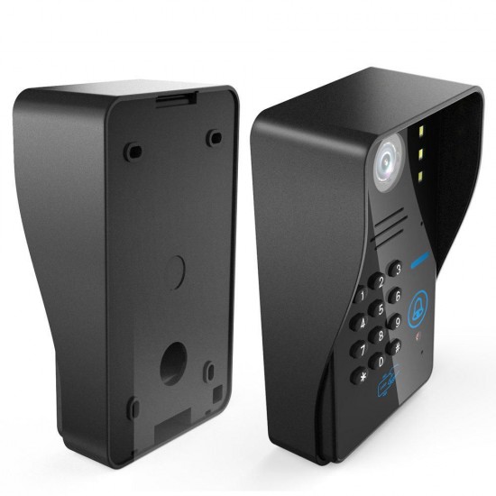 7 inch Record Wired Video Door Phone Doorbell Intercom System withRFID Password AHD 1080P Camera Door Access Control System