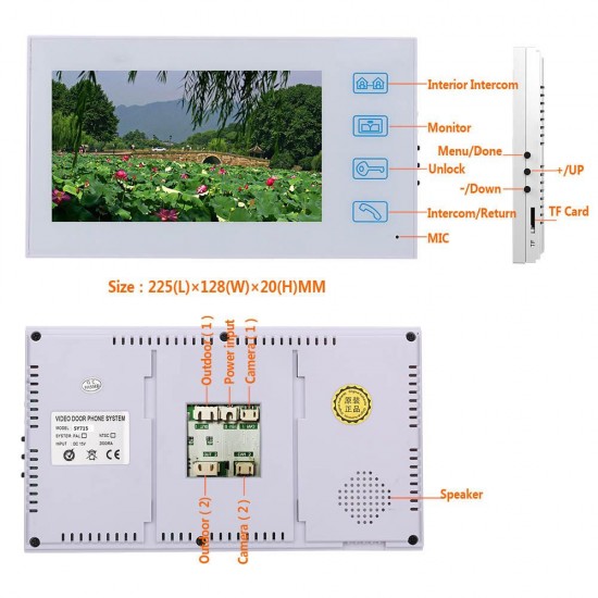 7 inch Record Wired Video Door Phone Doorbell Intercom System withRFID Password AHD 1080P Camera Door Access Control System 7 inch Record Wired Video Door Phone Doorbell Intercom System withRFID Password AHD 1080P Camera Door Access Control System