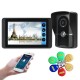 7 inch Wifi Wired Video Doorbell Video Camera Phone Remote Swipe Card Unlock Lock Video Intercom