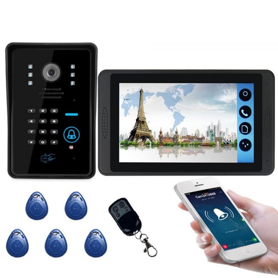 7 inch Wired Video Doorbell Video Camera Phone Remote Swipe Password Remote Unlock Video Intercom 7 inch Wired Video Doorbell Video Camera Phone Remote Swipe Password Remote Unlock Video Intercom