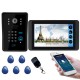7 inch Wired Video Doorbell Video Camera Phone Remote Swipe Password Remote Unlock Video Intercom