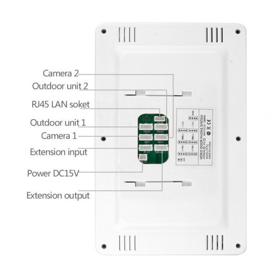 701FA11 7 Inch Wired / Wireless Wifi RFID Password Video Door Phone Doorbell Intercom Entry System with 1080P Wired Camera Night Vision