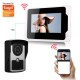 701FC11 7 Inch Wired / Wireless Wifi RFID Password Video Door Phone Doorbell Intercom Entry System with 1080P Wired Camera Night Vision