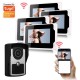 701FC14 7 Inch Wired / Wireless Wifi RFID Password Video Door Phone Doorbell Intercom Entry System with 1080P Wired Camera Night Vision