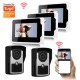 701FC23 7 Inch Wired / Wireless Wifi RFID Password Video Door Phone Doorbell Intercom Entry System with 1080P Wired Camera Night Vision