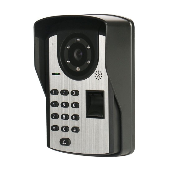 701FD11 7InchFingerPrint PassLock Wired / Wireless Wifi RFID Password Video Door Phone Doorbell Intercom Entry System with 1080P Wired Camera Night Vision