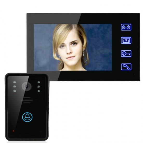 7 Video Door Phone Intercom Doorbell Touch Button Remote Unlock Night Vision Security CCTV Camera Home Surveillance
