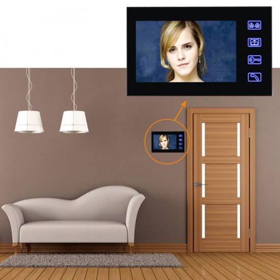 7 Video Door Phone Intercom Doorbell with 1pcs 1000TVL Outdoor Security CCTV Camera + 2 pcs Indoor Monitors Home Security 7 Video Door Phone Intercom Doorbell with 1pcs 1000TVL Outdoor Security CCTV Camera + 2 pcs Indoor Monitors Home Security