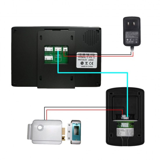 815FC11 7 inch Door Video Phone 1 Monitor 1 Outdoor Doorbell HD Camera Infrared Night Vision System 815FC11 7 inch Door Video Phone 1 Monitor 1 Outdoor Doorbell HD Camera Infrared Night Vision System
