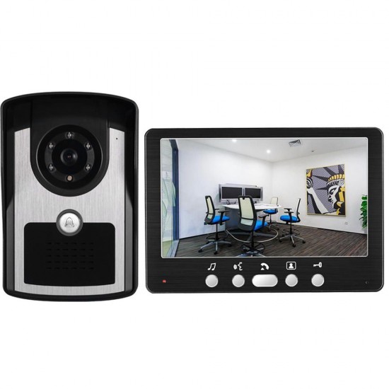 815FC11 7 inch Door Video Phone 1 Monitor 1 Outdoor Doorbell HD Camera Infrared Night Vision System 815FC11 7 inch Door Video Phone 1 Monitor 1 Outdoor Doorbell HD Camera Infrared Night Vision System