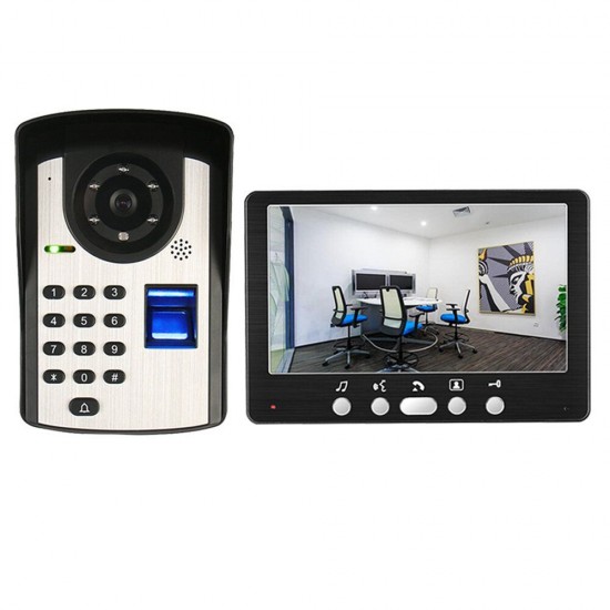 815FD11 7 inch TFT Color Video Door Phone Intercom Doorbell Keypad Home Security Camera Monitor Night Vision System