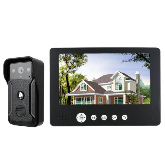 9 Inch Video Door Phone Doorbell Intercom Kit 1-camera 1-monitor Night Vision