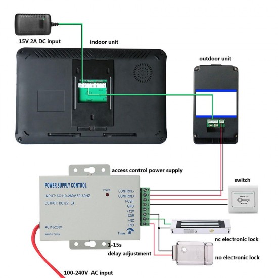 9inch Wireless Wifi RFID Video Door Phone Doorbell Intercom Entry System with Wired IR-CUT 1080P Wired Camera Night Vision,Support Remote APP Unlocking,Recording,Snapshots 9inch Wireless Wifi RFID Video Door Phone Doorbell Intercom Entry System with Wired IR-CUT 1080P Wired Camera Night Vision,Support Remote APP Unlocking,Recording,Snapshots