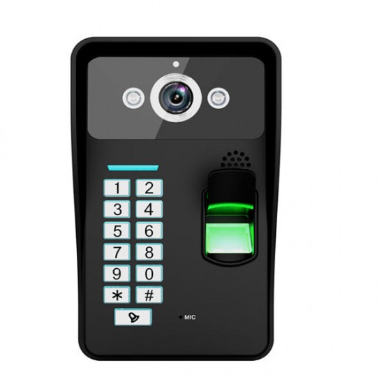 SY1001A-MJF11 Touch Key 10 LCD Fingerprint Video Door Phone Intercom 1000TVL IR Camera