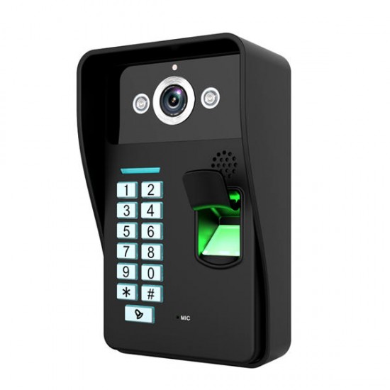 SY1001A-MJF11 Touch Key 10 LCD Fingerprint Video Door Phone Intercom 1000TVL IR Camera