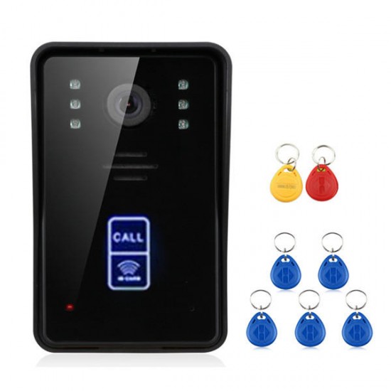 SY1001A-MJID12 10 RFID Video Door Phone Intercom Doorbell Touch Button Remote 2-Monitor