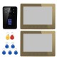 SY1001A-MJID12 10 RFID Video Door Phone Intercom Doorbell Touch Button Remote 2-Monitor