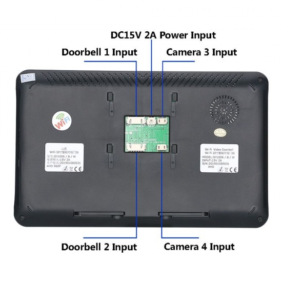 SY1006BMJLP11 10 Inch Wifi Wireless Fingerprint RFIDVideo Door Phone Doorbell Intercom System with Wired AHD 1080PDoor Access Control System SY1006BMJLP11 10 Inch Wifi Wireless Fingerprint RFIDVideo Door Phone Doorbell Intercom System with Wired AHD 1080PDoor Access Control System