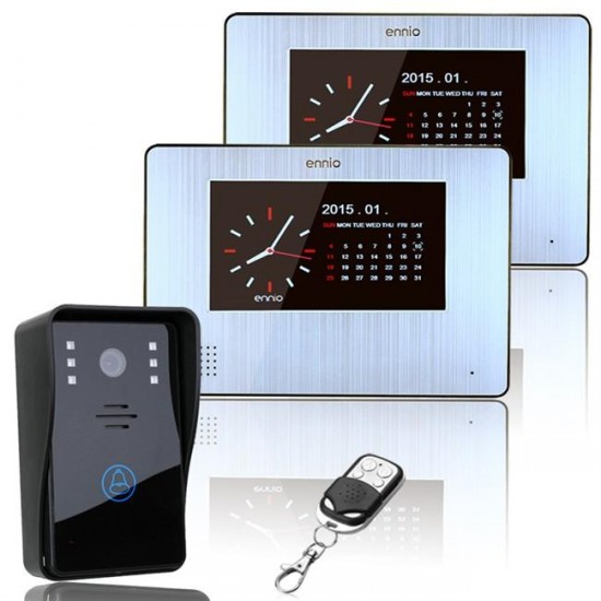 SY701A12 7inch WiFi 900TVL 2Monitors Video Door Phone Rainproof Night Vision Record Remote Int SY701A12 7inch WiFi 900TVL 2Monitors Video Door Phone Rainproof Night Vision Record Remote Int
