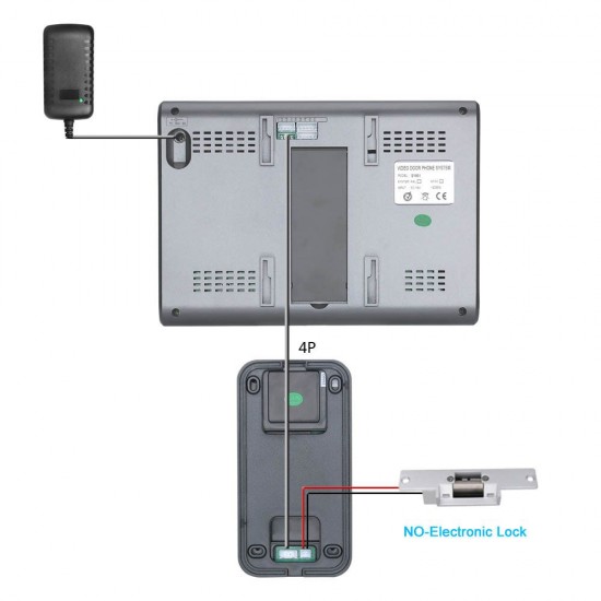 SY801QAID11 7 Inch Color Video Intercom Door Phone RFID System With HD Doorbell 1000TVL Camera